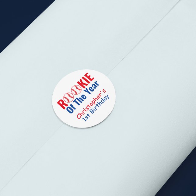 Adesivo Primeiro aniversario Rookie Baseball (Criador carregado)