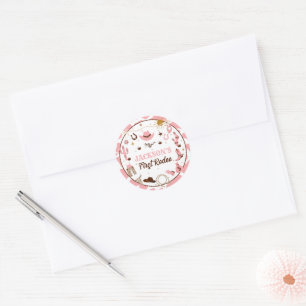 Adesivo Primeiro aniversario Rosa da Primeira Rapariga do 