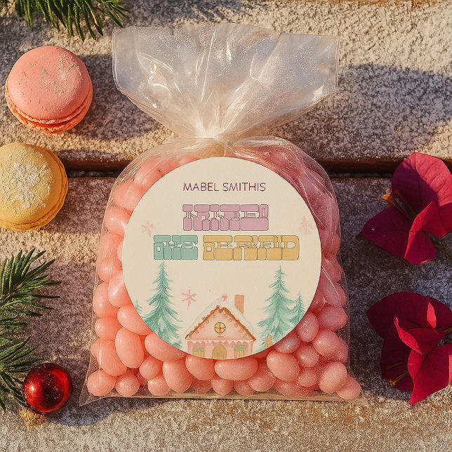 Adesivo Primeiro aniversario Rosa GingerBread Winter Onede (Criador carregado)