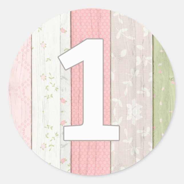 Adesivo primeiro aniversario Russo Sage Madeira Verde e Ro (Frente)