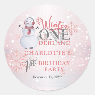Adesivo Primeiro aniversario Snowman Winter ONEderland
