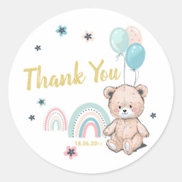 Adesivo Primeiro Aniversário, Sticker Obrigado.