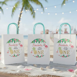 Adesivo Primeiro aniversario Tropical Summer Beach Luau Gi