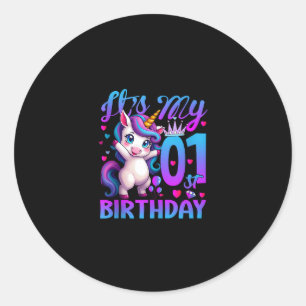 Adesivo primeiro aniversario unicórnio É o meu primeiro an