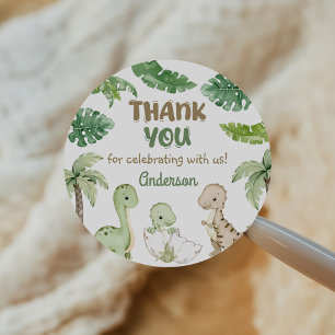 Adesivo Primeiro aniversario Verde do Menino Dinossauro