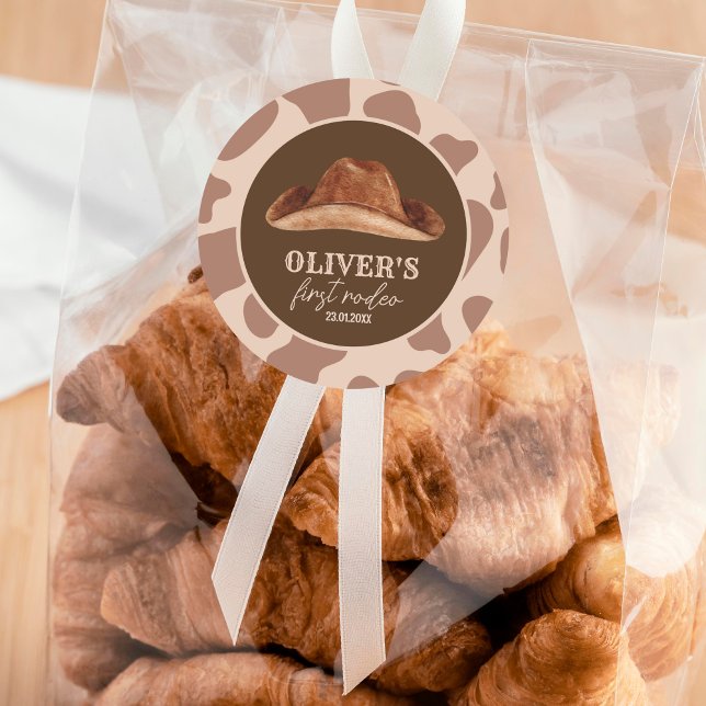 Adesivo Primeiro aniversario West First Rodeo Wild West Co (Criador carregado)