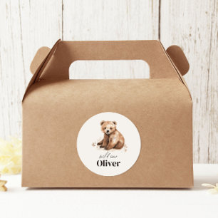 Adesivo primeiro aniversario Wild One urso moderno partido