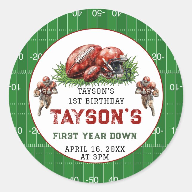 Adesivo Primeiro Ano Em Festa De primeiro aniversario De F (Frente)