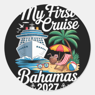 Adesivo Primeiro cruzeiro Bahamas 2027 viagem de férias co