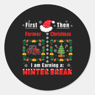 Adesivo Primeiro Fazendeiro E Xmas Ganhando Um Fundão De I