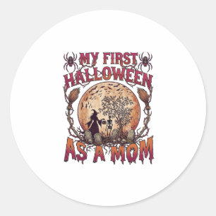 Adesivo Primeiro Halloween Como Mãe Bruxa Esqueleto Lua_1