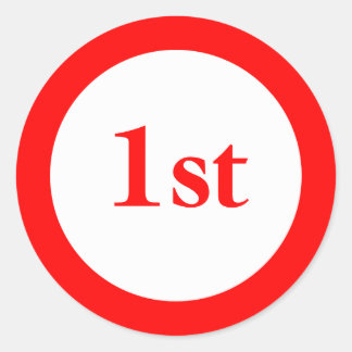 Adesivo Primeiro lugar Prêmio vermelho
