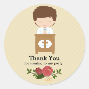 Adesivo Primeiro menino do comunhão santamente * escolha 