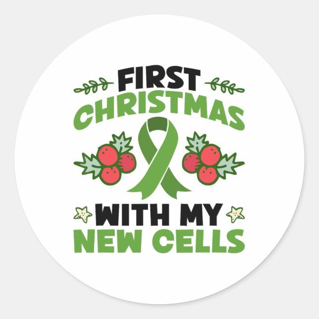 Adesivo Primeiro Natal Com As Minhas Novas Células - Célul (Frente)