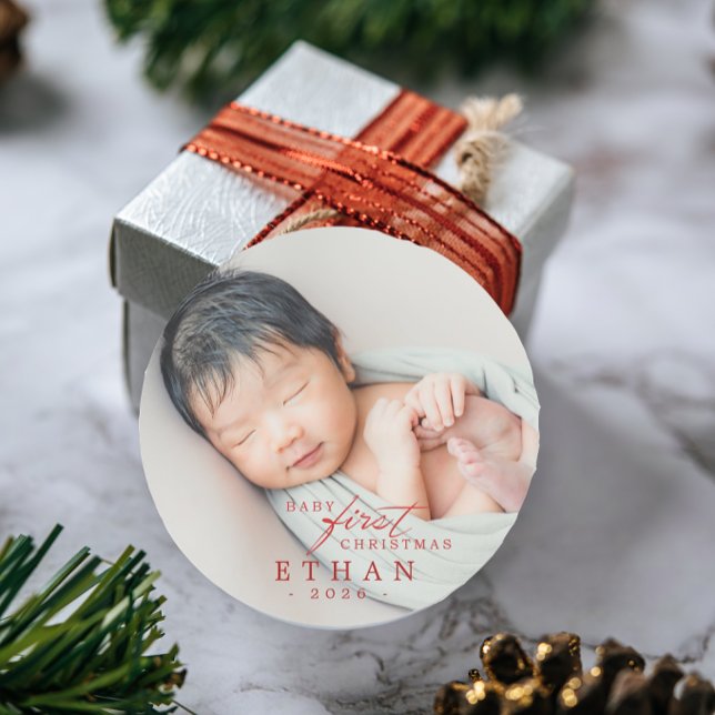 Adesivo Primeiro Natal do Bebê (Criador carregado)