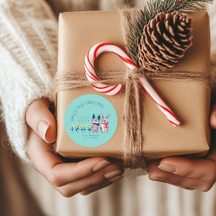 Adesivo Primeiro Natal do Bebê amigos Rena adoráveis