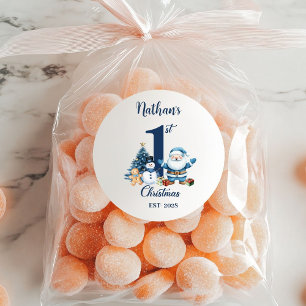 Adesivo Primeiro Natal do Blue Boy