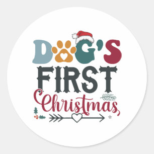 Adesivo Primeiro Natal do Cão