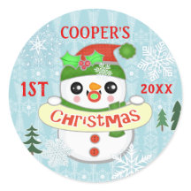 Primeiro Natal Personalizado Foto Fofo Bonito Bebê