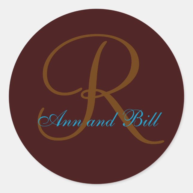 Adesivo Primeiro nome castanho e lacre e último selo inici (Frente)