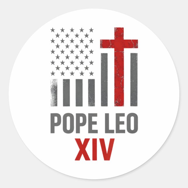 Adesivo Primeiro Papa Americano Leo Xiv Religiosos Católic (Frente)