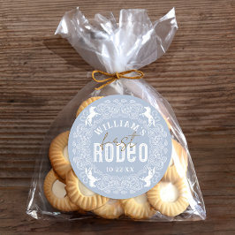 Adesivo Primeiro primeiro aniversario Rodeo - Azul Claro O