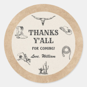 Adesivo Primeiro primeiro aniversario Rodeo Vintage Neutra