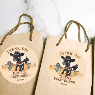 Adesivo Primeiro Rodeo, cowboy baby festa de aniversário a