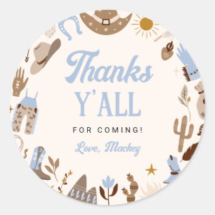 Adesivo Primeiro Rodeo Ocidental Wild West Cowboy Blue Bir