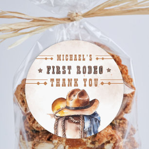 Adesivo Primeiro RODEO Wild West Cowboy primeiro anivers