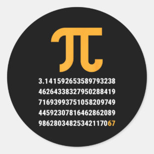 Adesivo Primeiros 100 Dígitos De Pi 67 Nerds Geeks Profess