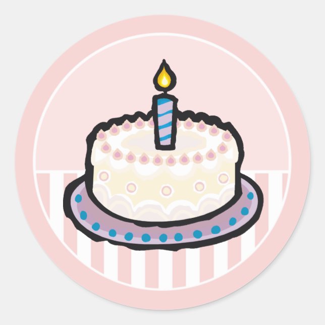 Adesivo Primeiros aniversarios de Convite de festas para b (Frente)