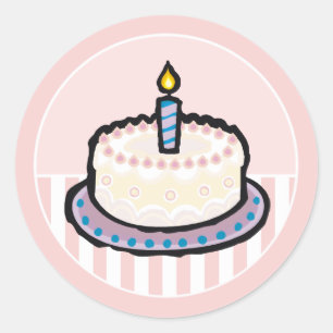 Adesivo Primeiros aniversarios de Convite de festas para b