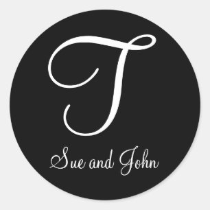 Adesivo Primeiros Nomes e Último Monograma Branco Inicial