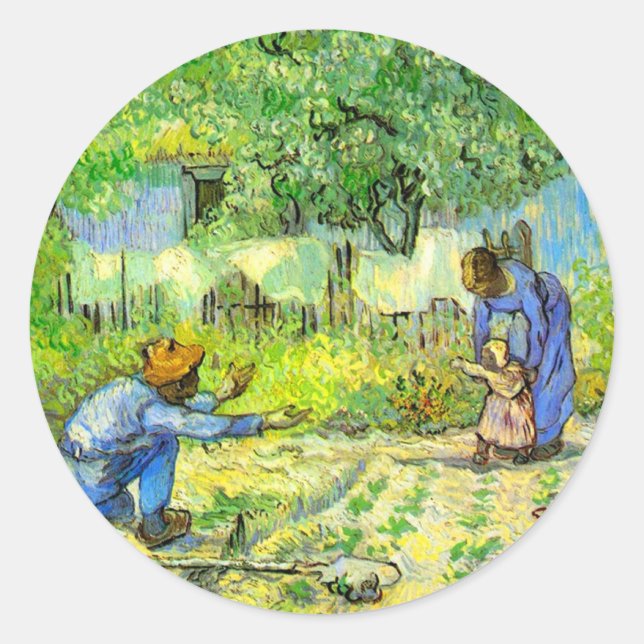 Adesivo Primeiros passos, 1890 Vincent van Gogh. (Frente)