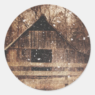 Adesivo Primerce de inverno no campo da neve rural