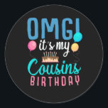 Adesivo Primo Birthday Cake Funny Balloon Boys Kid Party<br><div class="desc">Primo Birthday Cake Engraçado Festa De Crianças De Balões Engraçado. Conjuntos de Primos Familiares para Crianças.</div>