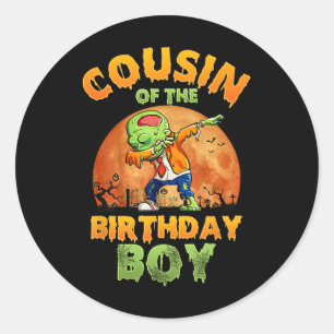 Adesivo Primo Do Aniversário Zombie Mãe Halloween Co
