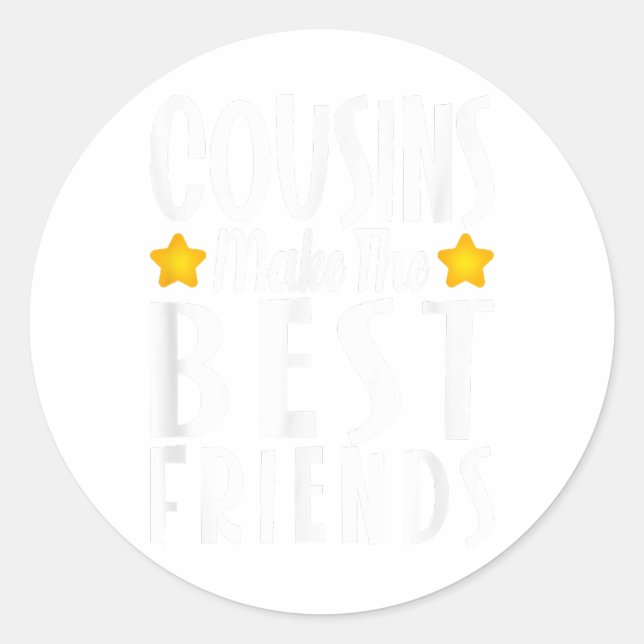 Adesivo Primos fazem os melhores amigos divertidos camisei (Frente)