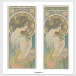 Adesivo Primrose por Alphonse Mucha (1899)