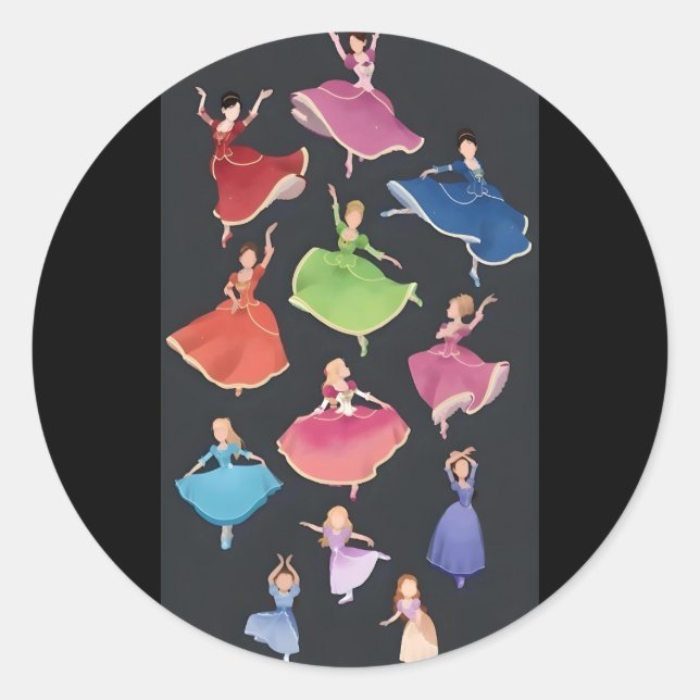 Adesivo Princas de dança Barbie 12 (Frente)