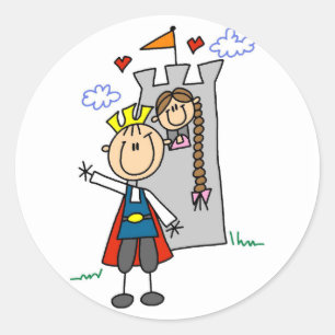 Adesivo Prince and Girl in Tower Camisetas and Gifts