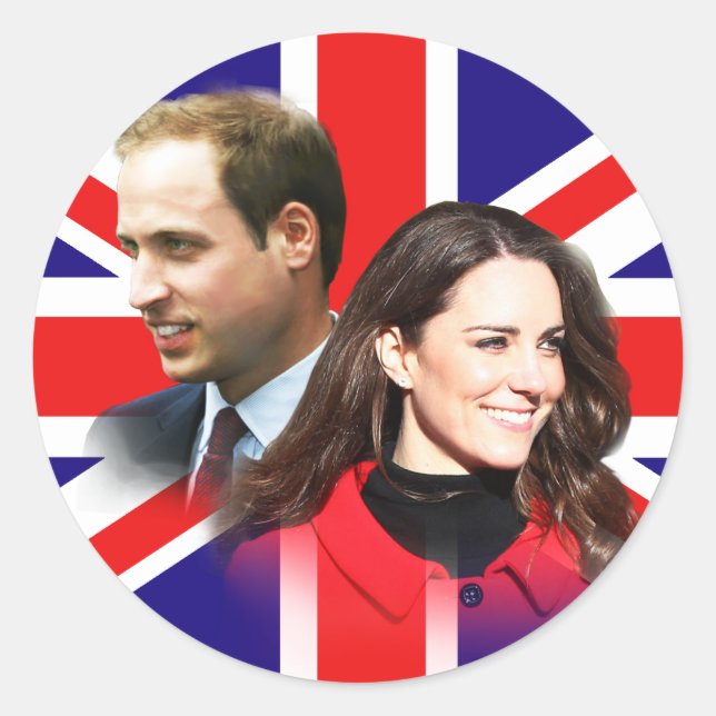 Adesivo Prince William & Kate Middleton Stickers (Frente)