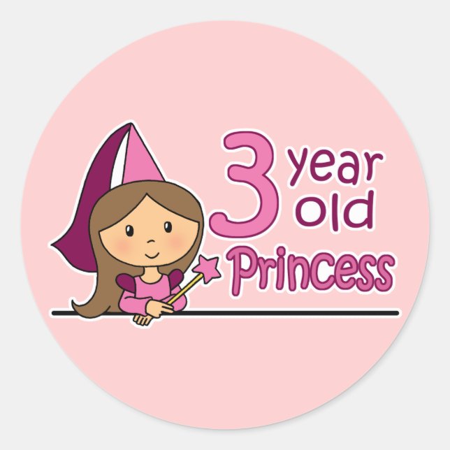 Adesivo Princesa 3 anos (Frente)