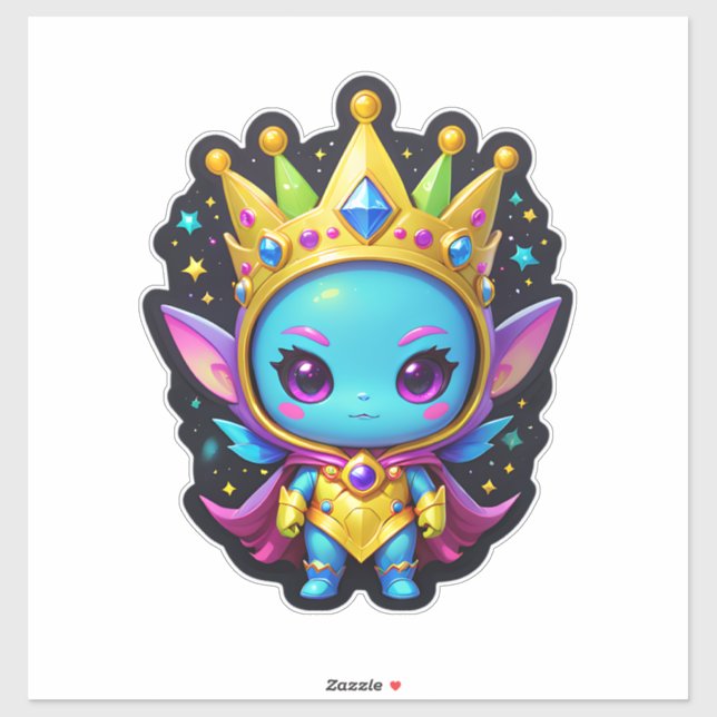 Adesivo Princesa Alienígena Azul (Folha)