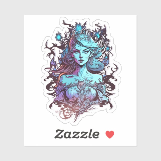 Adesivo Princesa Azul (Folha)
