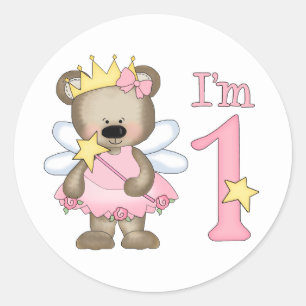 Adesivo Princesa Bear primeiro aniversario