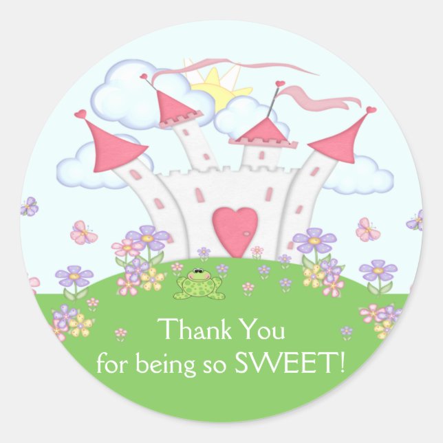 Adesivo Princesa Castle Obrigado Sticker (Frente)