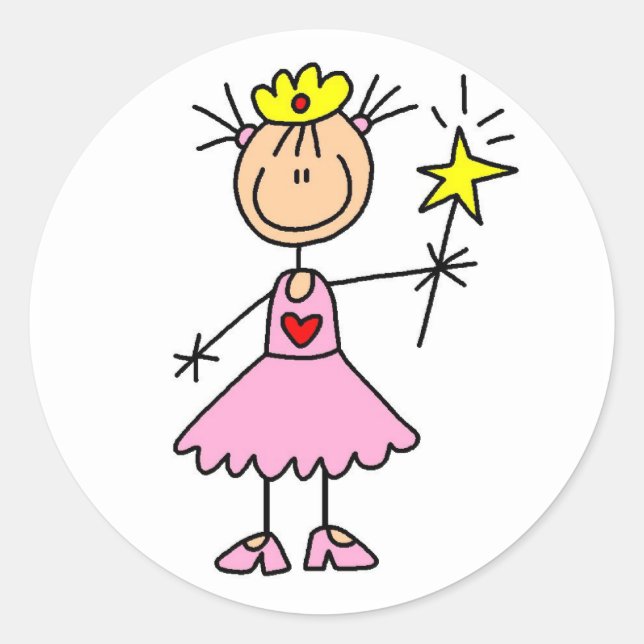 Adesivo Princesa Com Varinha (Frente)