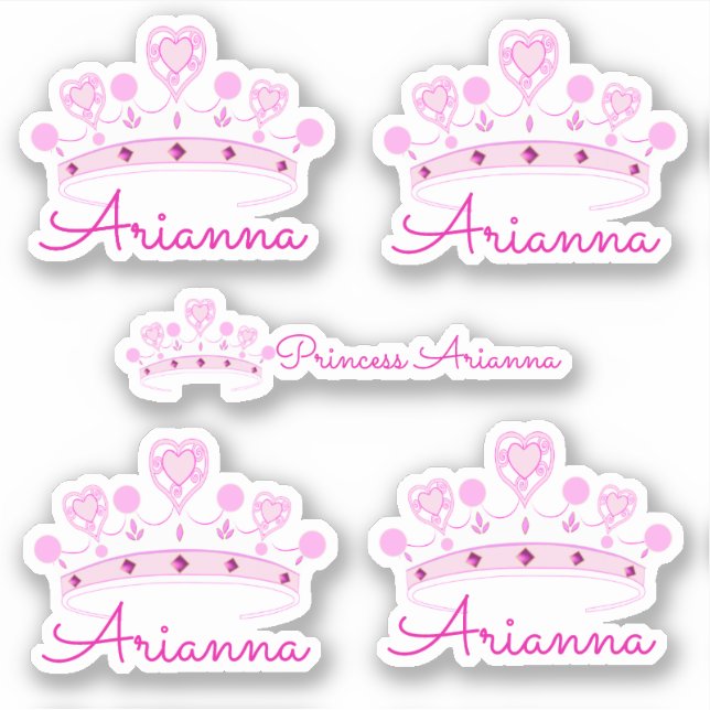 Adesivo Princesa Coroa Personalizada (Frente)